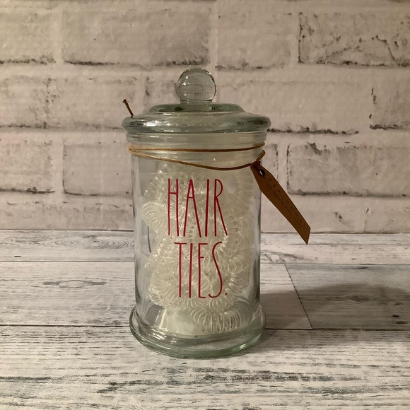 Rae Dunn Accessories Rae Dunn Hair Ties Glass Jar Poshmark